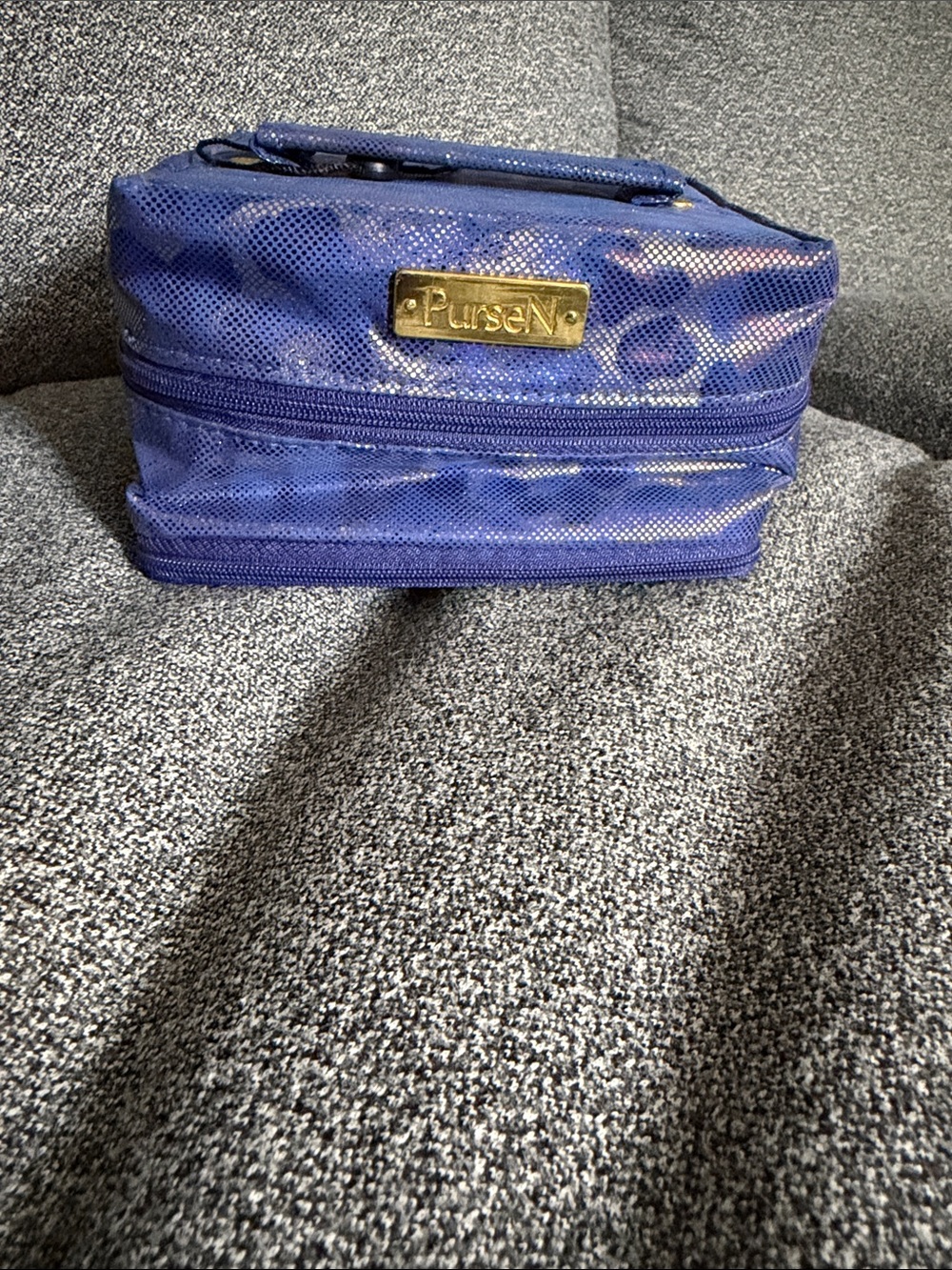 PurseN Men's Toiletry Organizer - Navy Blue Shimmer